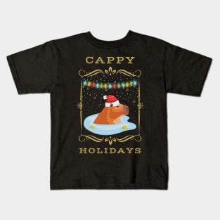 Christmas Capybara  Holiday Winter Kids T-Shirt